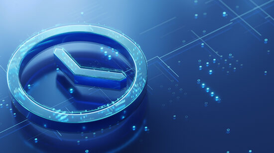 Clock 3d symbol on the glossy futuristic surface with abstract glowing dots and lines